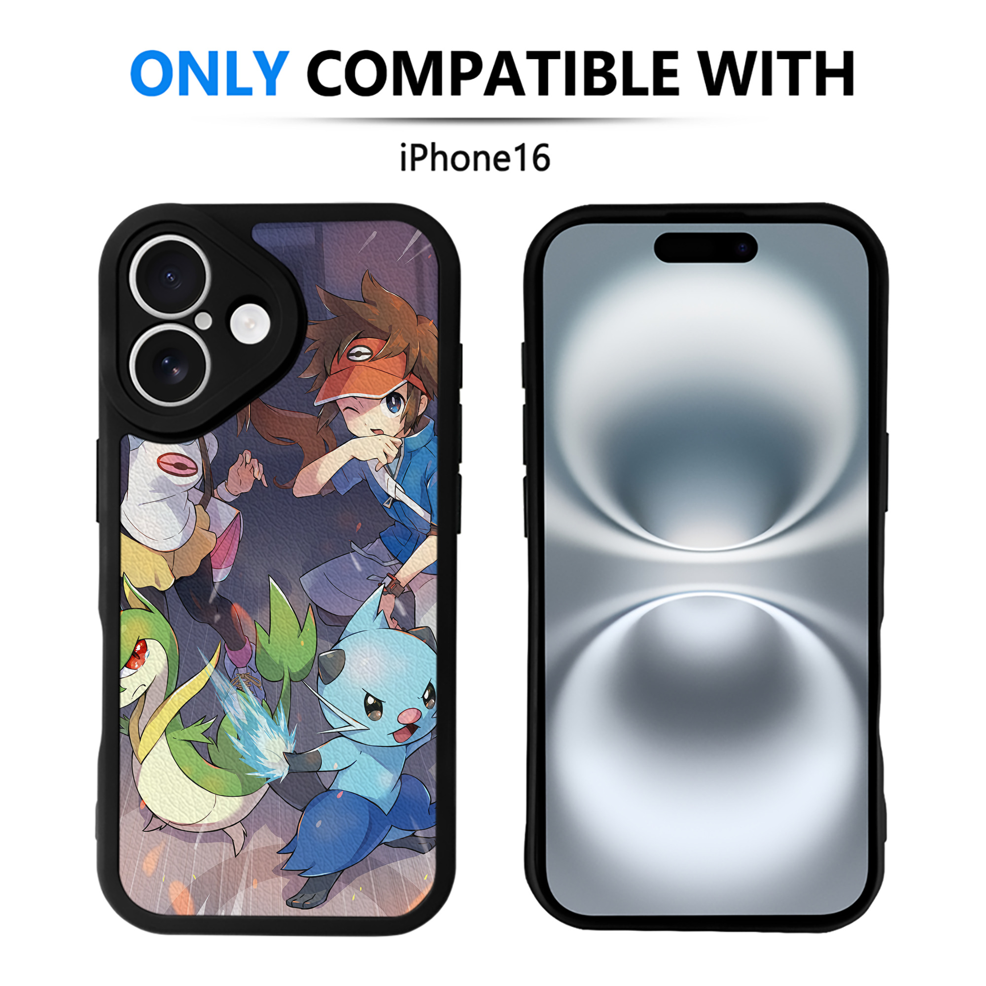 （画像用） ポケットモンスター Pokémon 【iPhone 16シリーズ対応】シリコンスマホケース（レザー調） 材質：シリコン